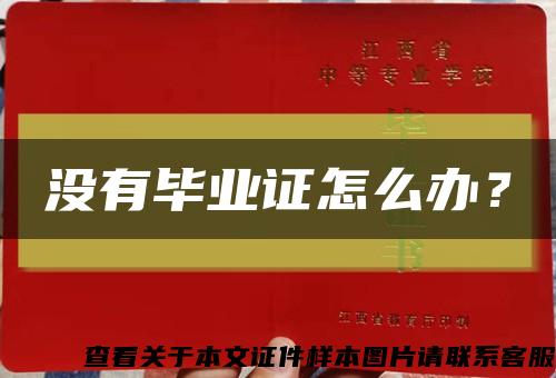 沒有畢業證怎么辦？縮略圖