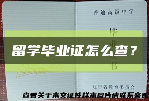 留學畢業證怎么查？縮略圖