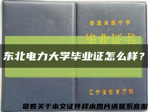 東北電力大學畢業證怎么樣？縮略圖