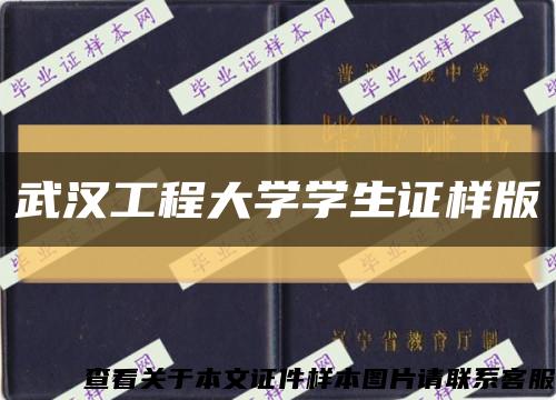 武漢工程大學學生證樣版縮略圖