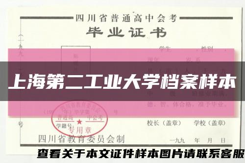 上海第二工業大學檔案樣本縮略圖