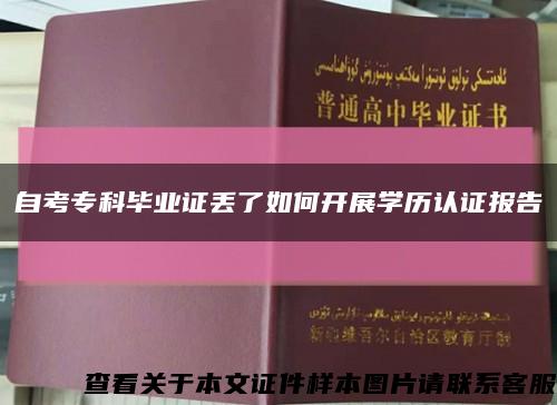 自考?？飘厴I證丟了如何開展學歷認證報告縮略圖