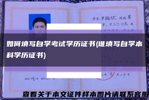 如何填寫自學考試學歷證書(誰填寫自學本科學歷證書)縮略圖