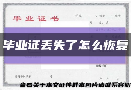畢業證丟失了怎么恢復縮略圖