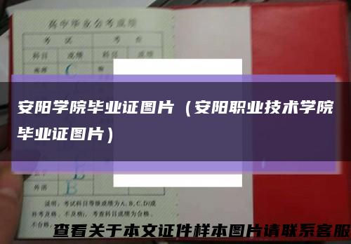 安陽學院畢業證圖片（安陽職業技術學院畢業證圖片）縮略圖