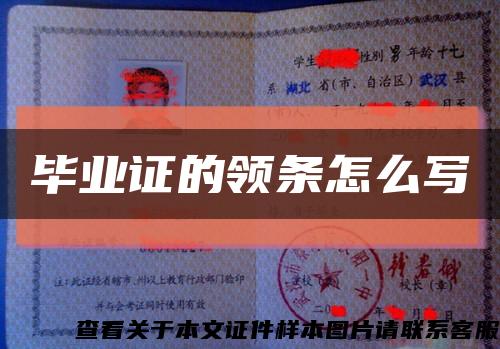 畢業證的領條怎么寫縮略圖
