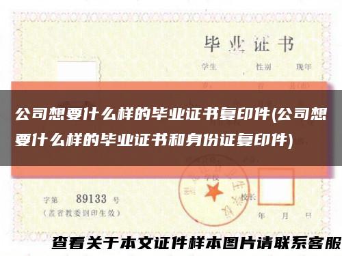 公司想要什么樣的畢業證書復印件(公司想要什么樣的畢業證書和身份證復印件)縮略圖