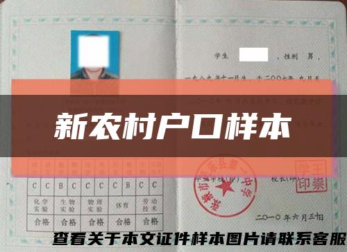 新農村戶口樣本縮略圖