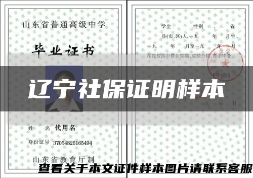 遼寧社保證明樣本縮略圖