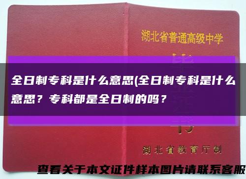 全日制?？剖鞘裁匆馑?全日制?？剖鞘裁匆馑?？?？贫际侨罩频膯?？縮略圖