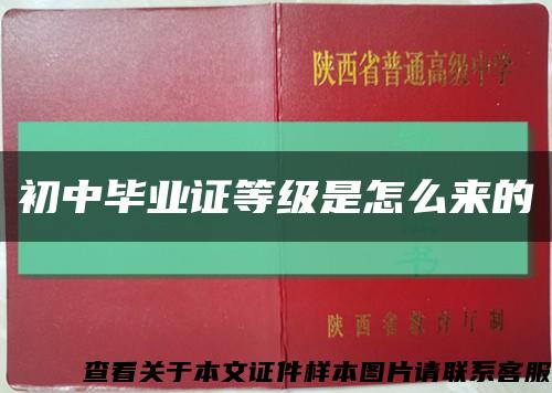 初中畢業證等級是怎么來的縮略圖