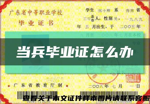 當兵畢業證怎么辦縮略圖