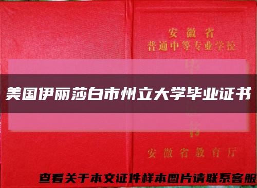 美國伊麗莎白市州立大學畢業證書縮略圖