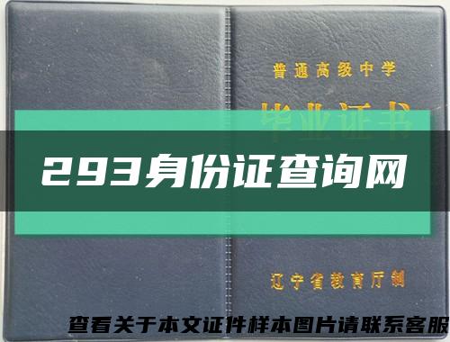 293身份證查詢網縮略圖