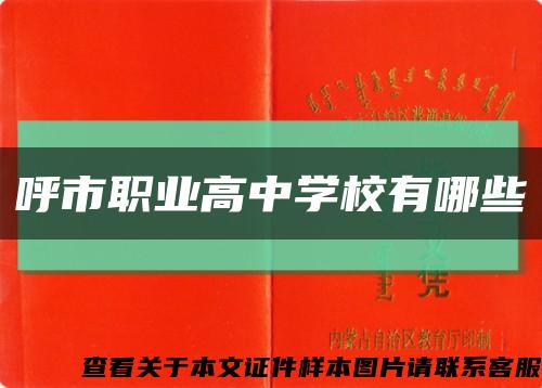 呼市職業高中學校有哪些縮略圖