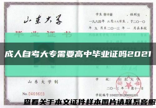 成人自考大專需要高中畢業證嗎2021縮略圖