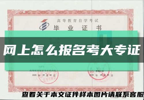 網上怎么報名考大專證縮略圖