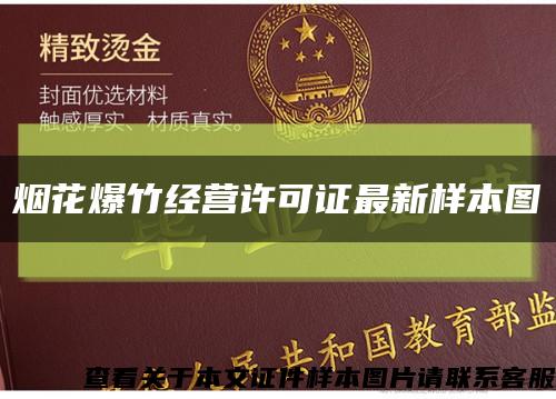 煙花爆竹經營許可證最新樣本圖縮略圖