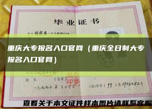 重慶大專報名入口官網（重慶全日制大專報名入口官網）縮略圖
