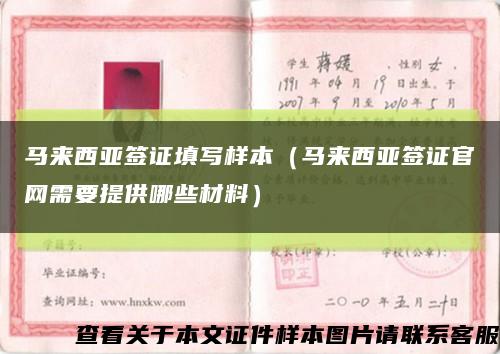馬來西亞簽證填寫樣本（馬來西亞簽證官網需要提供哪些材料）縮略圖