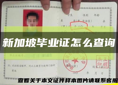 新加坡畢業證怎么查詢縮略圖