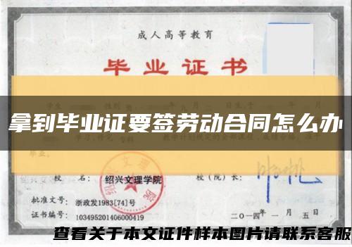 拿到畢業證要簽勞動合同怎么辦縮略圖