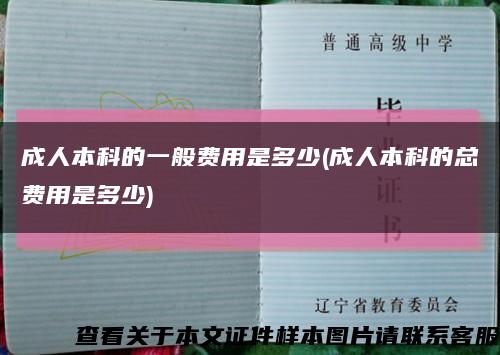 成人本科的一般費用是多少(成人本科的總費用是多少)縮略圖