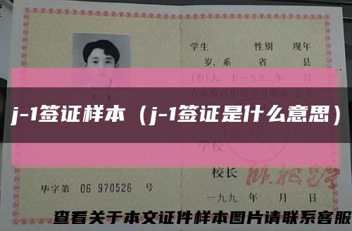 j-1簽證樣本（j-1簽證是什么意思）縮略圖