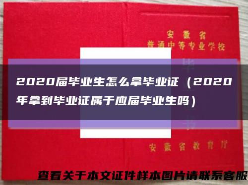 2020屆畢業生怎么拿畢業證（2020年拿到畢業證屬于應屆畢業生嗎）縮略圖