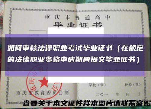 如何審核法律職業考試畢業證書（在規定的法律職業資格申請期間提交畢業證書）縮略圖