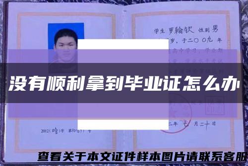 沒有順利拿到畢業證怎么辦縮略圖