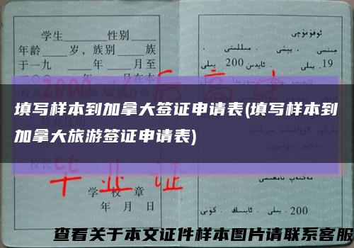 填寫樣本到加拿大簽證申請表(填寫樣本到加拿大旅游簽證申請表)縮略圖