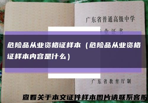 危險品從業資格證樣本（危險品從業資格證樣本內容是什么）縮略圖