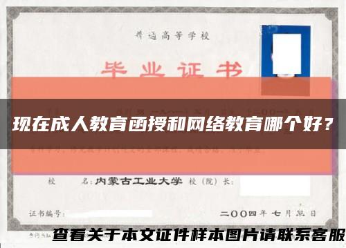 現在成人教育函授和網絡教育哪個好？縮略圖