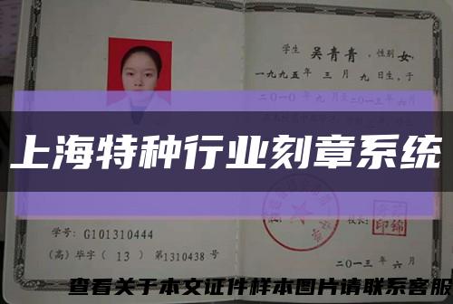 上海特種行業刻章系統縮略圖