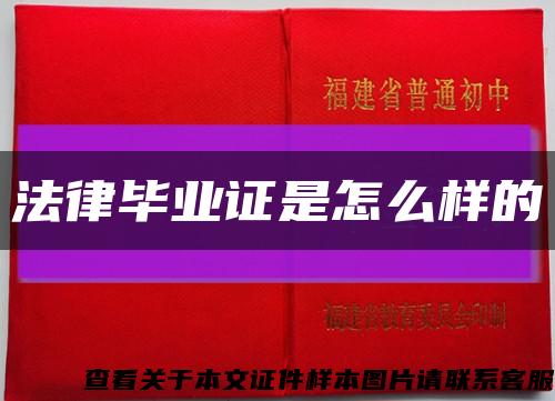 法律畢業證是怎么樣的縮略圖