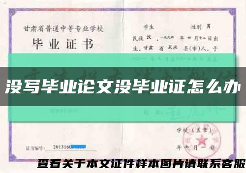 沒寫畢業論文沒畢業證怎么辦縮略圖