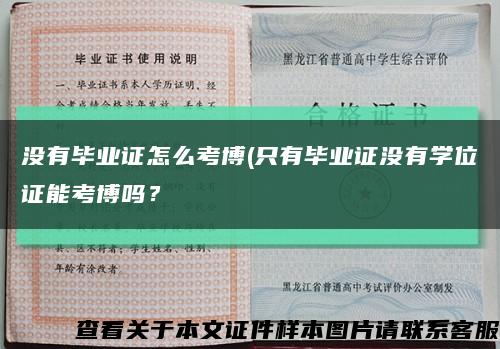 沒有畢業證怎么考博(只有畢業證沒有學位證能考博嗎？縮略圖