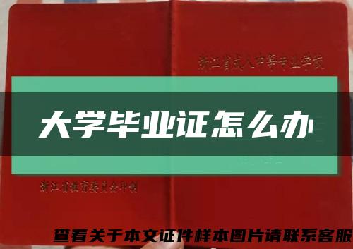 大學畢業證怎么辦縮略圖