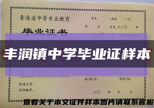 豐潤鎮中學畢業證樣本縮略圖