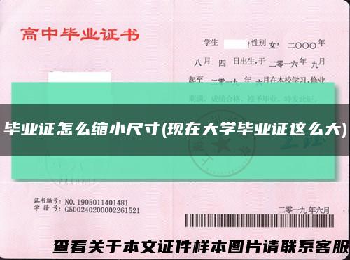 畢業證怎么縮小尺寸(現在大學畢業證這么大)縮略圖