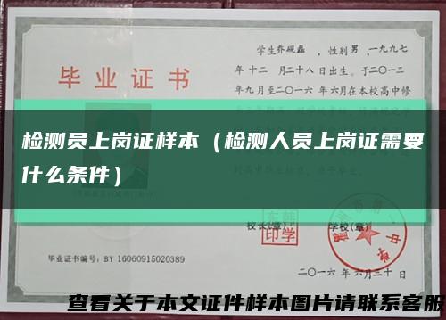 檢測員上崗證樣本（檢測人員上崗證需要什么條件）縮略圖