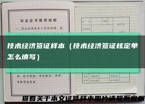 技術經濟簽證樣本（技術經濟簽證核定單怎么填寫）縮略圖