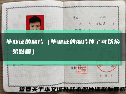 畢業證的照片（畢業證的照片掉了可以換一張貼嘛）縮略圖