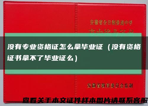 沒有專業資格證怎么拿畢業證（沒有資格證書拿不了畢業證么）縮略圖