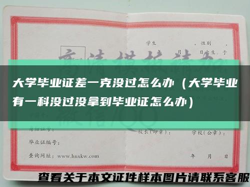 大學畢業證差一克沒過怎么辦（大學畢業有一科沒過沒拿到畢業證怎么辦）縮略圖