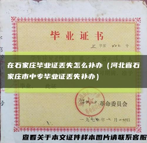 在石家莊畢業證丟失怎么補辦（河北省石家莊市中專畢業證丟失補辦）縮略圖