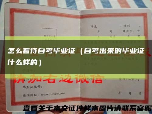 怎么看待自考畢業證（自考出來的畢業證什么樣的）縮略圖