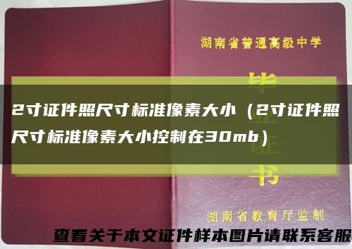 2寸證件照尺寸標準像素大?。?寸證件照尺寸標準像素大小控制在30mb）縮略圖