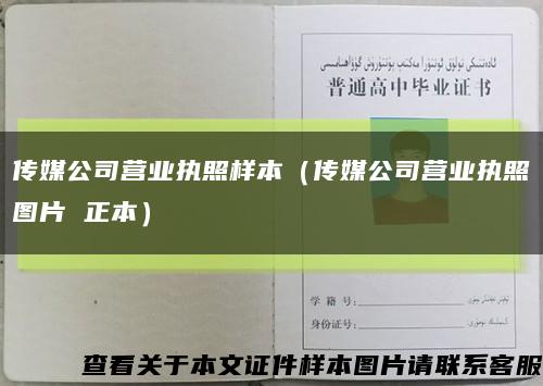 傳媒公司營業執照樣本（傳媒公司營業執照圖片 正本）縮略圖